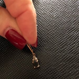 Black stone earrings